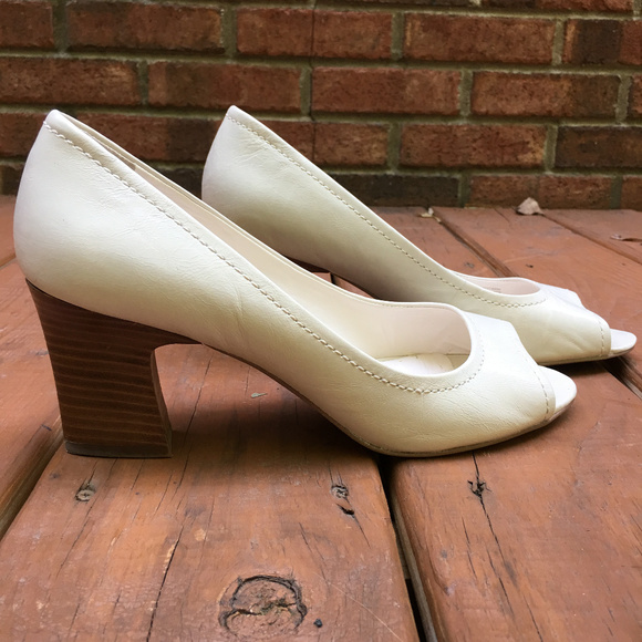 Franco Sarto Shoes - Franco Sarto Felidia Pumps Peep Toe Ivory Bone 10M